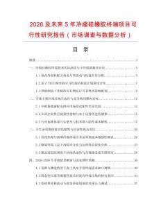 2026及未来5年冷缩硅橡胶终端项目可行性研究报告（市场调查与数据分析）