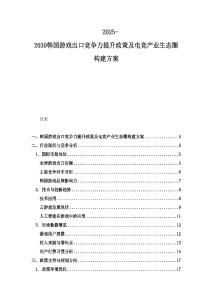 2025-2030韩国游戏出口竞争力提升政策及电竞产业生态圈构建方案