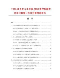 2026及未来5年中国ARM微控制器市场现状数据分析及前景预测报告