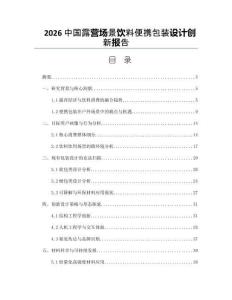 2026中国露营场景饮料便携包装设计创新报告