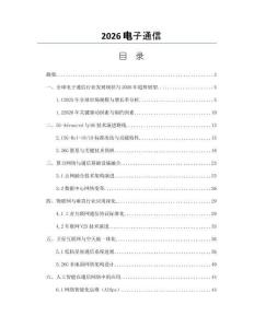 2026电子通信