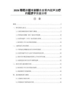 2026带药涂层球囊联合血管内超声治疗的经济学效益分析