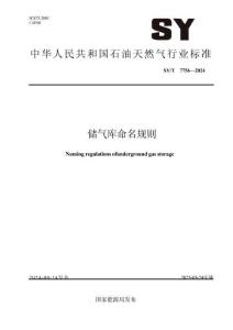 SY_T 7756-2024储气库命名规则
