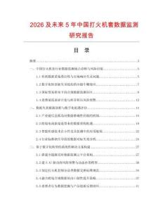 2026及未来5年中国打火机套数据监测研究报告