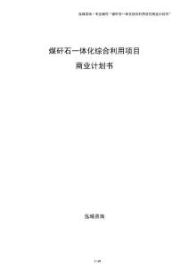 煤矸石一体化综合利用项目商业计划书
