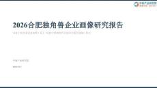 2026合肥独角兽企业画像研究报告