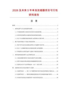 2026及未来5年单效浓缩器项目可行性研究报告.docx