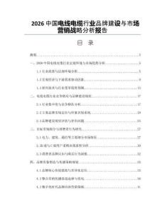 2026中国电线电缆行业品牌建设与市场营销战略分析报告