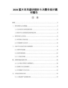 2026实木家具设计创新与消费者偏好调研报告