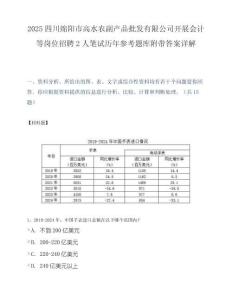 2025四川绵阳市高水农副产品批发有限公司开展会计等岗位招聘2人笔试历年参考题库附带答案详解.docx