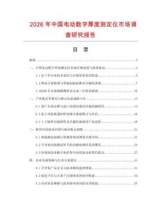 2026年中国电动数字厚度测定仪市场调查研究报告