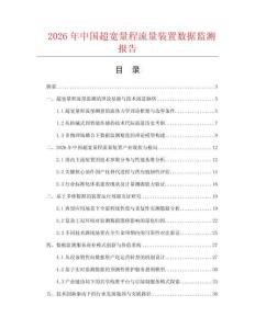 2026年中国超宽量程流量装置数据监测报告.docx