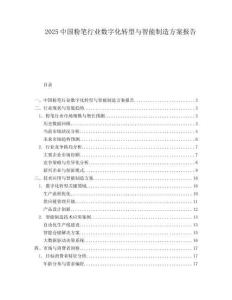 2025中国粉笔行业数字化转型与智能制造方案报告.docx