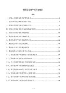 贸易企业数字化转型报告