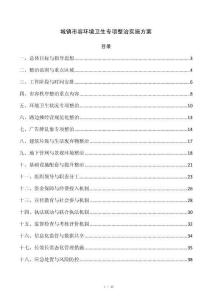 城镇市容环境卫生专项整治实施方案