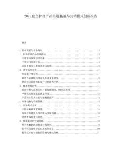 2025创伤护理产品渠道拓展与营销模式创新报告.docx