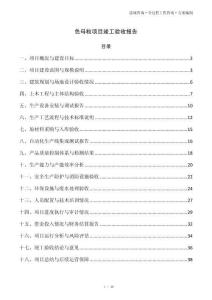 色母粒项目竣工验收报告