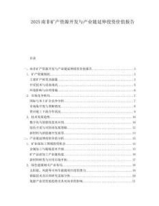 2025南非矿产资源开发与产业链延伸投资价值报告.docx