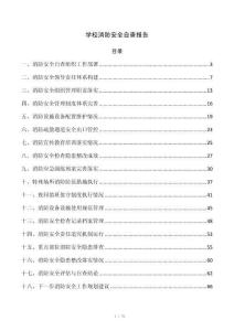 学校消防安全自查报告