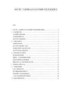 2025第三方检测认证行业市场集中度及发展潜力.docx