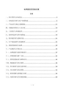 电烤箱项目实施方案