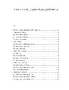 中国第三方检测认证机构市场公信力建设策略研究.docx