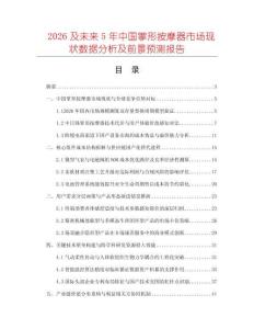 2026及未来5年中国掌形按摩器市场现状数据分析及前景预测报告