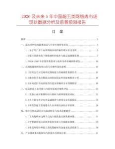 2026及未来5年中国超五类网络线市场现状数据分析及前景预测报告