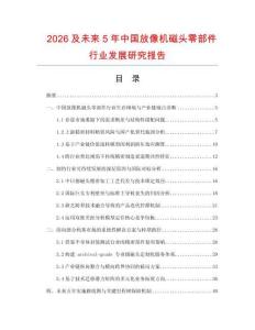 2026及未来5年中国放像机磁头零部件行业发展研究报告