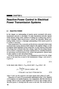 输电系统中基于晶闸管的柔性交流输电（FACTS）控制器Chapter 2 ReactivePower Control in Electrical Power Transmission Systems