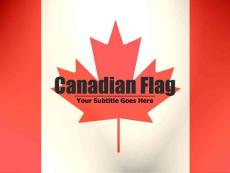 精品PPT模板－加拿大国旗