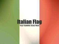 精品PPT模板－意大利国旗