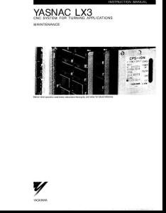 YASNAC LX3 车床数控系统维护手册