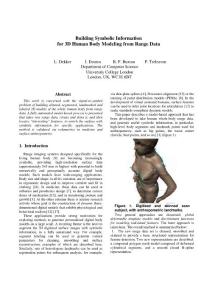 Building Symbolic Informatio for 3D Human Body Modeling from Range Data