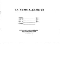 机关、事业单位工作人员工资统计报表