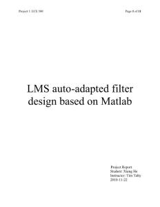 LMS auto-adapted filter design based on Matlab