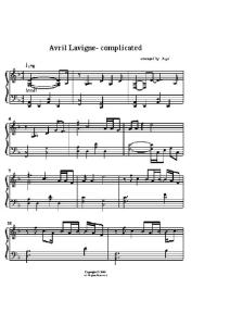 complicated-钢琴谱