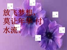 主题班会课件：：梦想奋斗之莫让青春付水流
