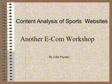 运动网站的内容分词：怎样统计运动员的数据Content Analysis of Sports Websites