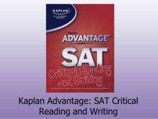 SAT阅读与写作备考策略SAT Advantage - Critical Reading and Writing