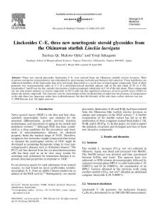 Linckosides C–E, three new neuritogenic steroid glycosides from the Okinawan