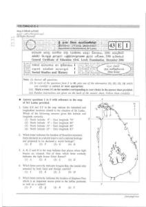 2006年斯里兰卡（高考）暨大学入学考试 社会科学试卷（英语版本）