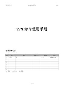 SVN命令使用手册
