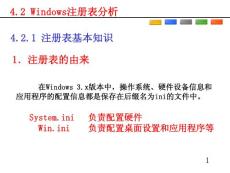 Windows注册表分析以及BIOS的操作