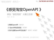 感受淘宝OpenAPI