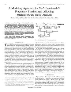 A modeling approach for SD fractional-N frequency synthesizers allowing straightforward noise analysis