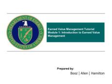 Booz Allen - Earned Value Management Tutorial