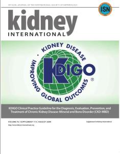 2009年KDIGO慢性肾病—矿物质和骨代谢紊乱（CKD-MBD）的诊断、评估、预防和治疗临床实践指南