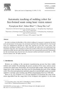 Automatic teaching of welding robot for free-formed seam using laser vision sensor