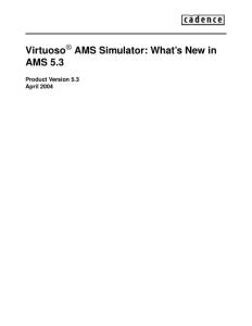 Cadence IC官方手册：Virtuoso AMS Simulator What’s New i